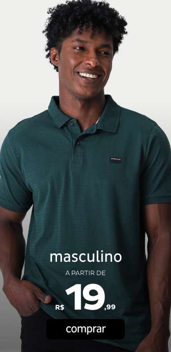 Maculino a partir de R$19,99