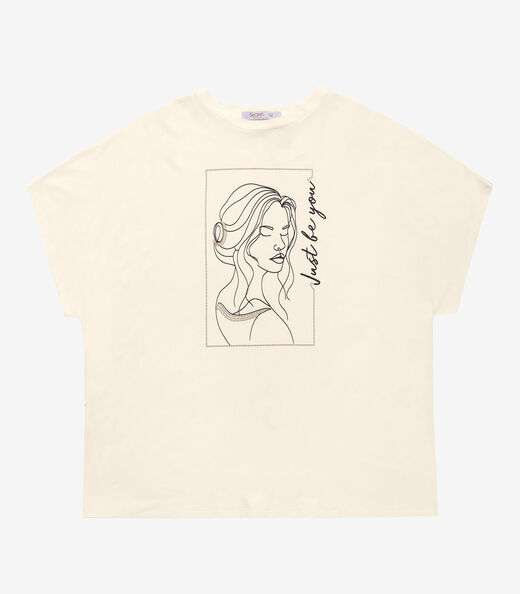 Blusa Feminina Manga Morcego Secret Glam Bege