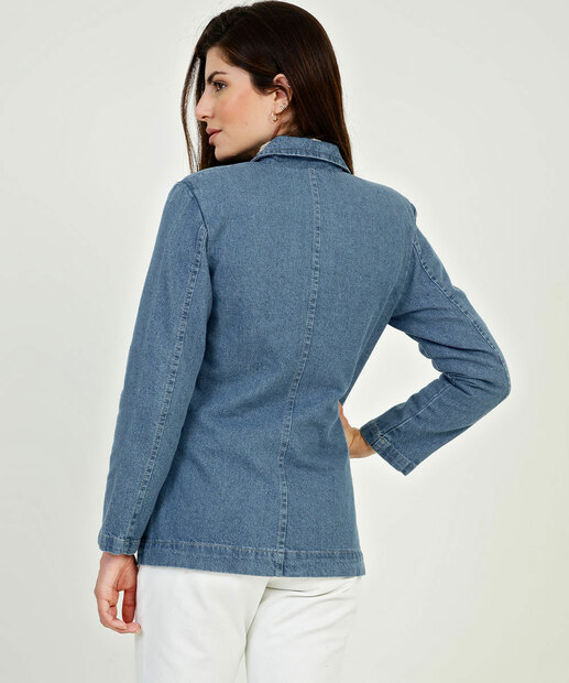 Blazer Jeans Feminino Bolsos Disparate  