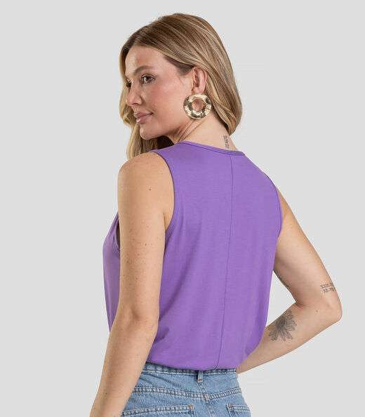 Blusa Feminina Lisa Infinita Cor Roxo