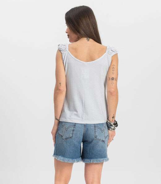 Blusa Feminina Estampada Infinita Cor Branco