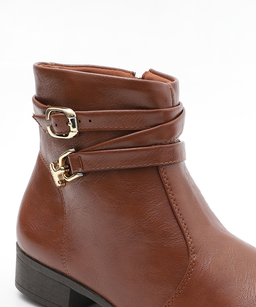 Bota Feminina Cano Curto Via Uno Marrom
