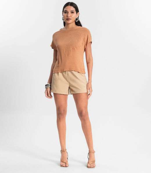 Blusa Tricot Feminina Rovitex Marrom