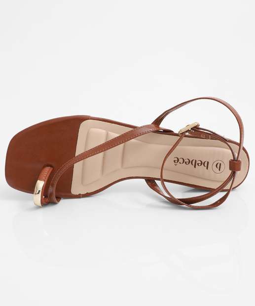 Sandália Feminina Rasteira Bebecê Caramelo 