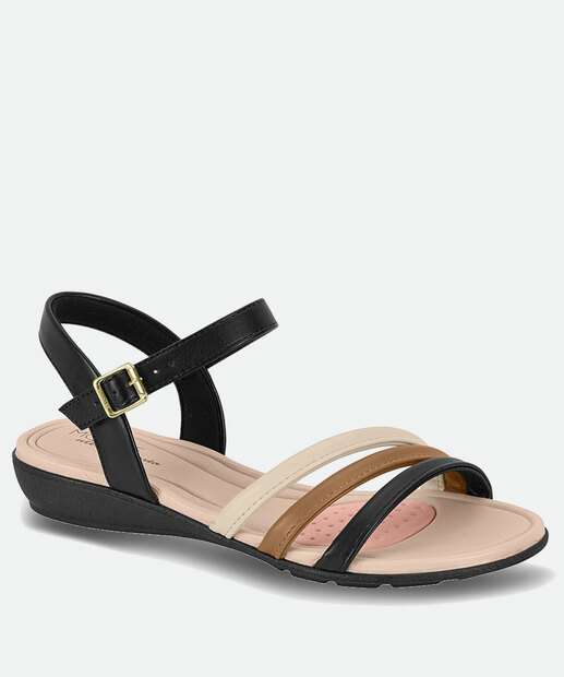 Sandália Feminina Rasteira Tiras Modare