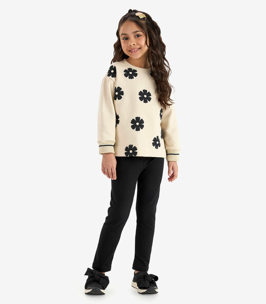 Conjunto Blusão com Legging Molecotton Rovi Kids Bege