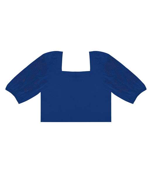 Blusa Feminina Mangas Com Estampa Rovitex Azul