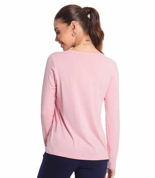 Blusa Feminina Gola Redonda Rovitex Rosa