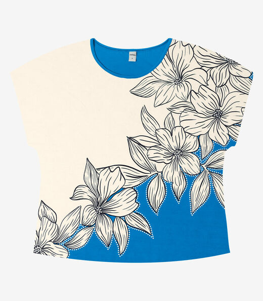 Image_Blusa Feminina Manga Curta Rovitex Azul