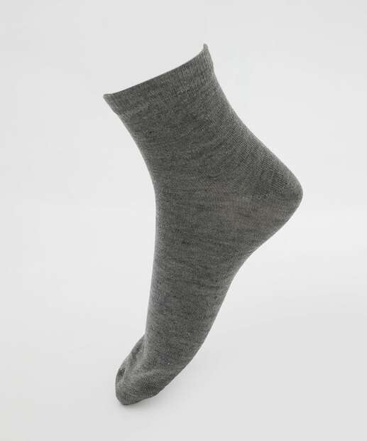 Kit 3 Pares Meias Masculina Cano Curto Básica Marisa Preto