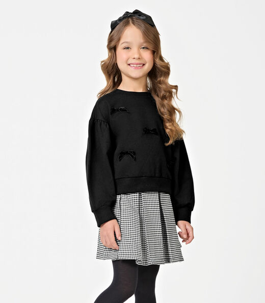 Conjunto Blusão com Saia Feminino Trick Nick Preto