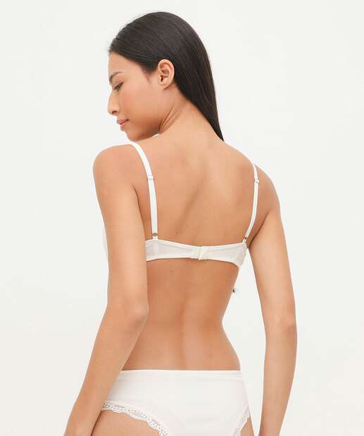 Sutiã Push Up Com Bojo Recorte Renda Marisa