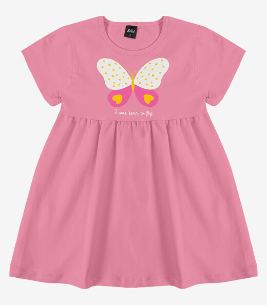 Image_Vestido Infantil em Molecotton Select Rosa