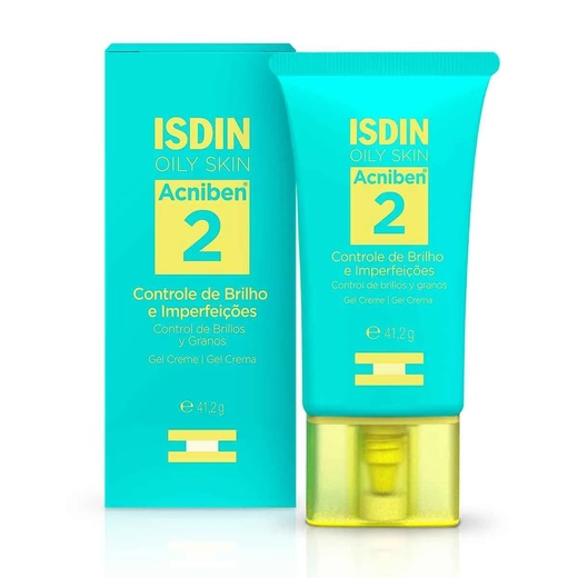 Image_Kit com 2 Unidades de Isdin Oily Skin Controle De Brilho Acniben Gel Creme Facia