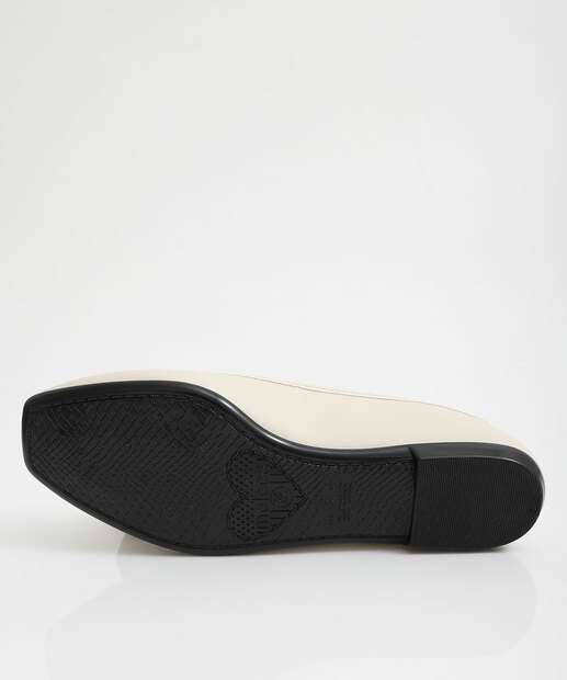 Sapatilha Feminina Detalhe Metalizado Moleca Branco