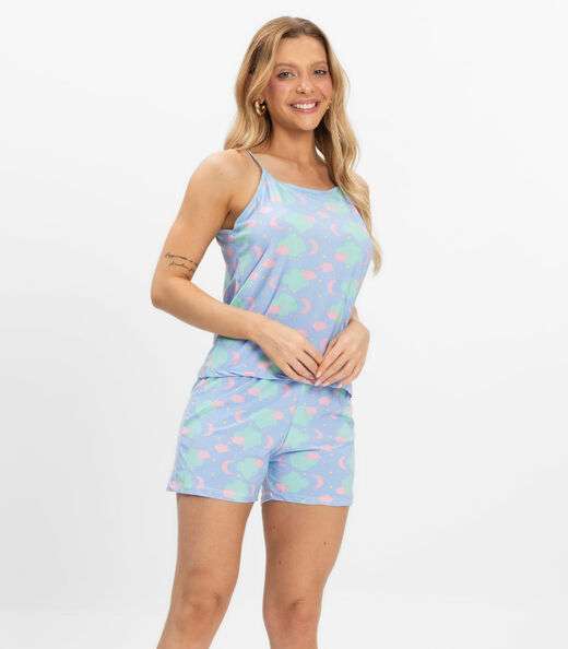 Image_Short Doll Curto Feminino De Liganete Bella Ana Azul