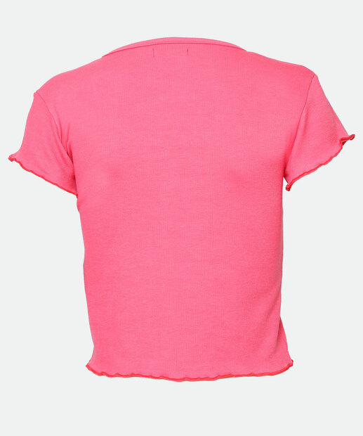 Blusa Cropped Feminina Canelada Botões Marisa
