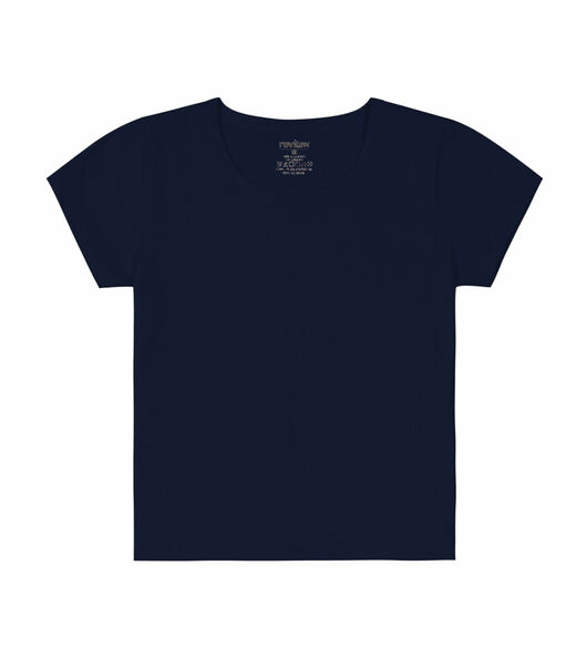 Blusa Básica Infantil Cotton Leve Rovi Kids Azul