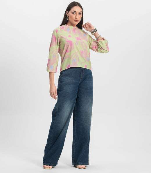 Blusa Manga Longa Infinita Cor Verde