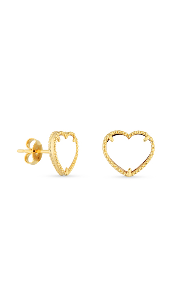 Brinco Semijoia Coração com Madrepérola Banhado a ouro 18k