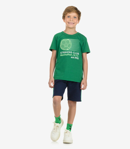 Conjunto Camiseta com Bermuda Menino Rovi Kids Verde