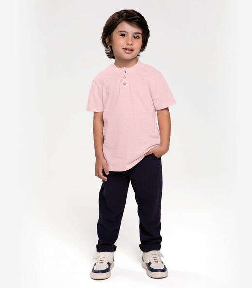 Calça Infantil Masculina Em Linho Trick Nick Azul