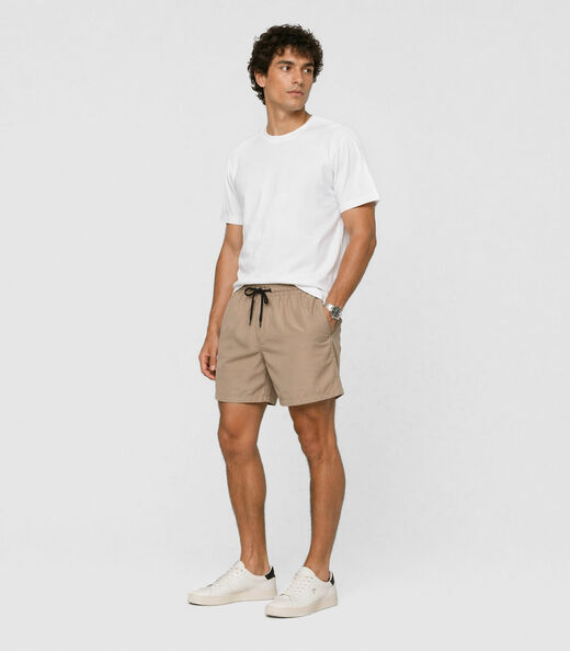 Image_Bermuda Masculina Em Sarja Rota Da Onda Bege
