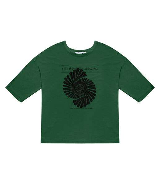 Blusa Feminina Manga 7/8 Viscose Endless Verde