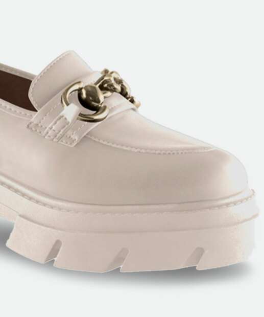 Mocassim Loafer Feminino Tratorado Bridão Via Uno