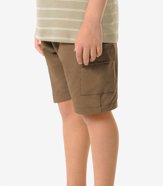 Conjunto Infantil Camiseta Com Bermuda Trick Nick Bege
