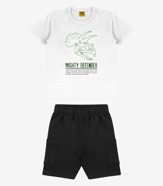 Image_Conjunto Camiseta com Bermuda Menino Rovi Kids Branco