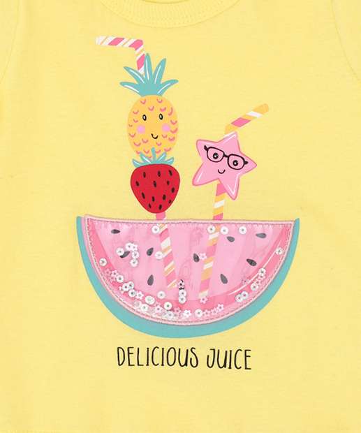  Blusa Infantil Estampa Frutas Marisa Tam 1 a 3