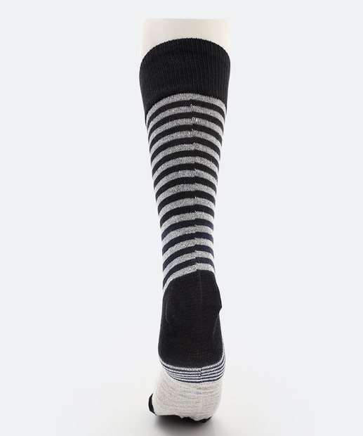 Meia Masculina Cano Longo Listrada MR Preto