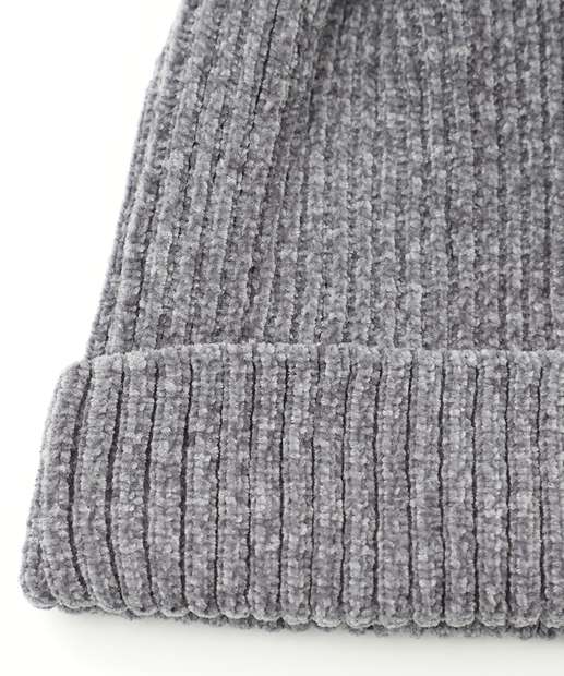 Touca Feminina Chenille Marisa Cinza