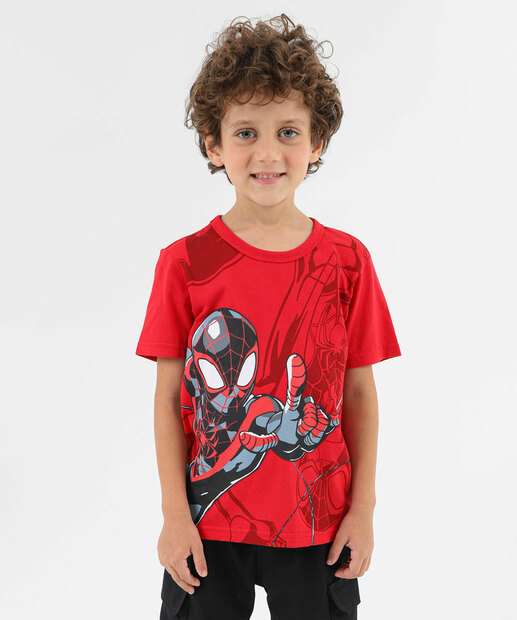 Image_Camiseta Infantil Homem Aranha Marvel Tam 4 a 10 Vermelho