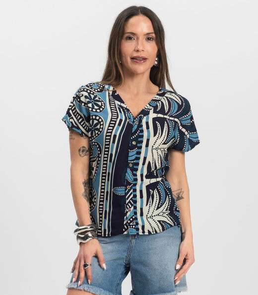 Image_Blusa Feminina Estampada Infinita Cor Azul