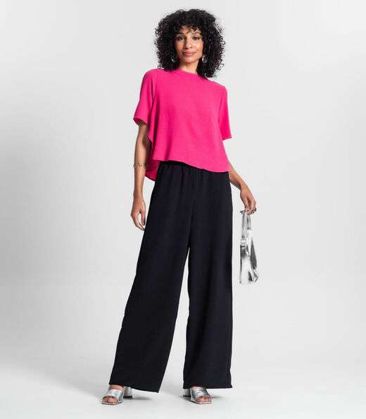 Blusa Feminina Manga Curta Rovitex Rosa