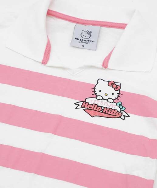 Blusa Infantil Estampa Hello Kitty Sanrio Tam 4 a 10