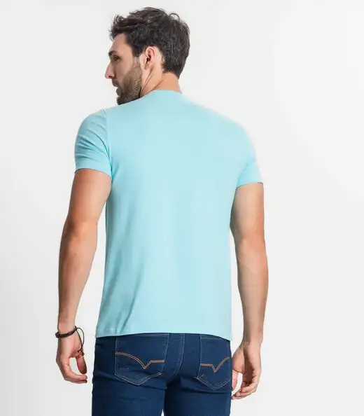 Camiseta Básica Masculina Diametro Azul