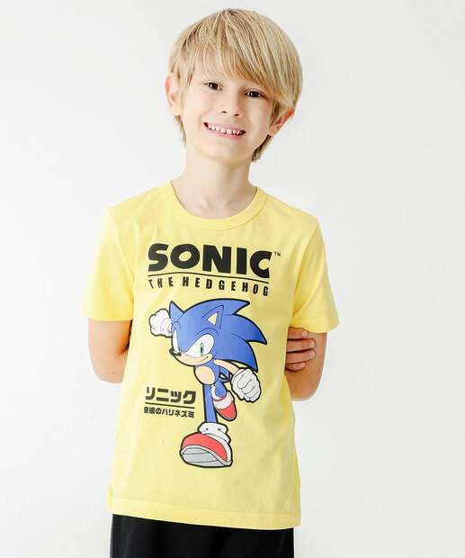 Conjunto Infantil Manga Curta Sonic Tam 4 a 10