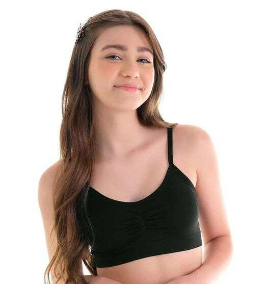 Image_Top Teen com bojo Removível Sem Costura Zee Rucci Preto