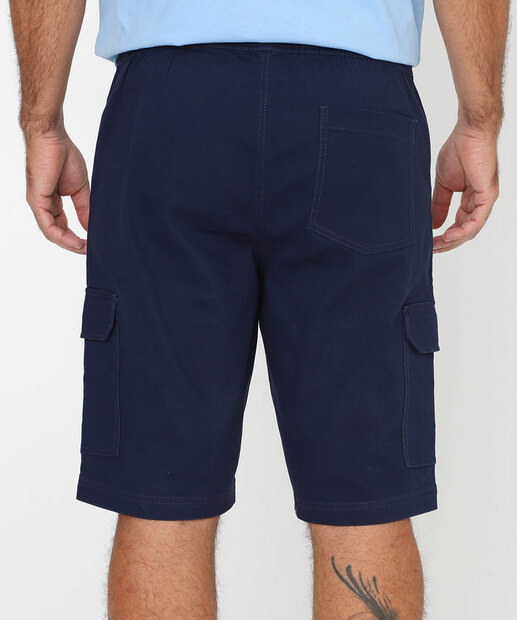 Bermuda Masculina Moletom Marisa Azul
