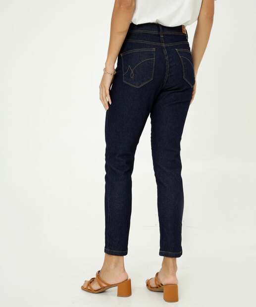 Calça Jeans Skinny Feminina Bolsos