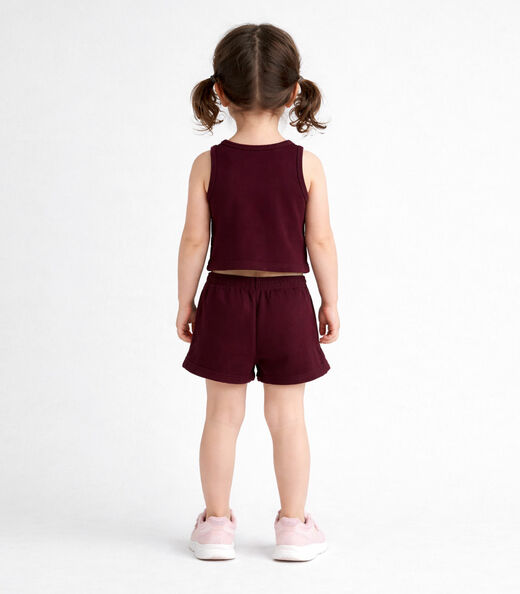 Conjunto Infantil Feminino Regata e Short Select Vermelho