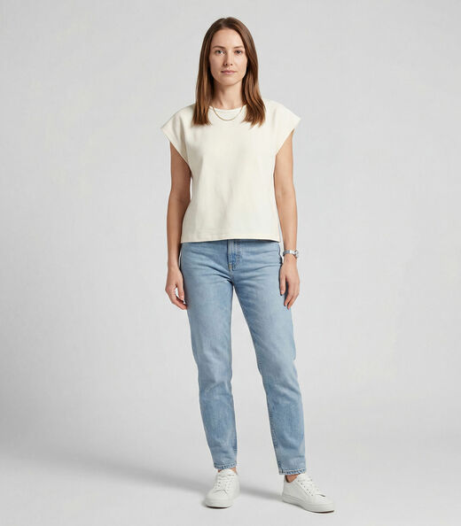 Blusa Feminina Ampla Infinita Cor Bege