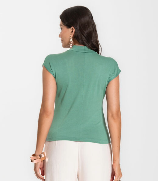 Regata Feminina em Visco Tricot Infinita Cor Verde