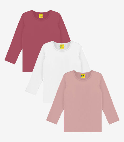Image_Kit 3 Camisetas Menina Manga Longa Térmicas Rovi Kids Sortidas