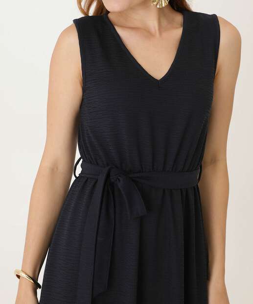 Vestido Longo Feminino Amarração Alças Largas Marisa