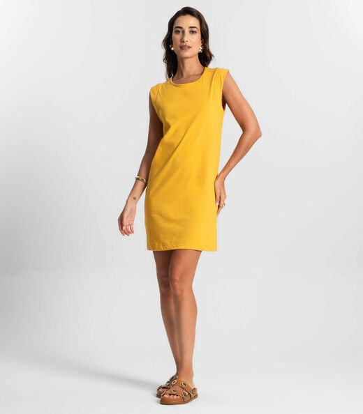 Vestido Liso Feminino Select Amarelo