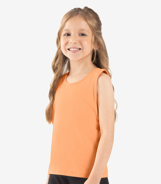 Regata Básica Infantil Feminina Rovi Kids Laranja
